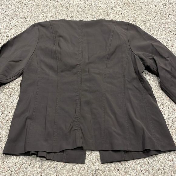 Eileen Fisher Brown Jacket Wool Viscose Sz M Petite Minimalist Lagenlook - Picture 9 of 9